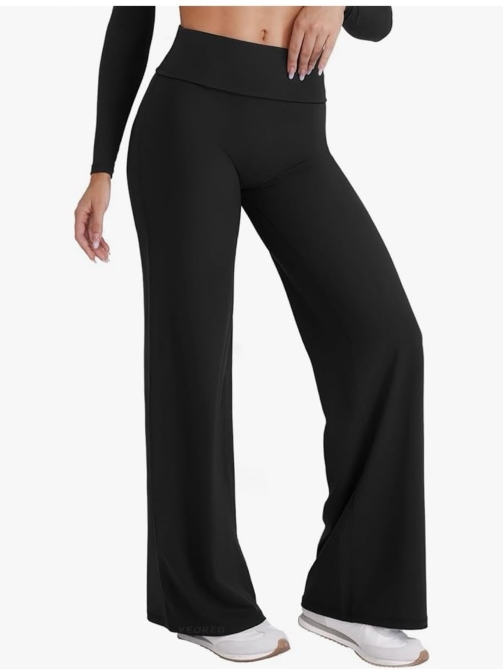Yeoreo High-Rise Wide-Leg Women’s Pants - Black